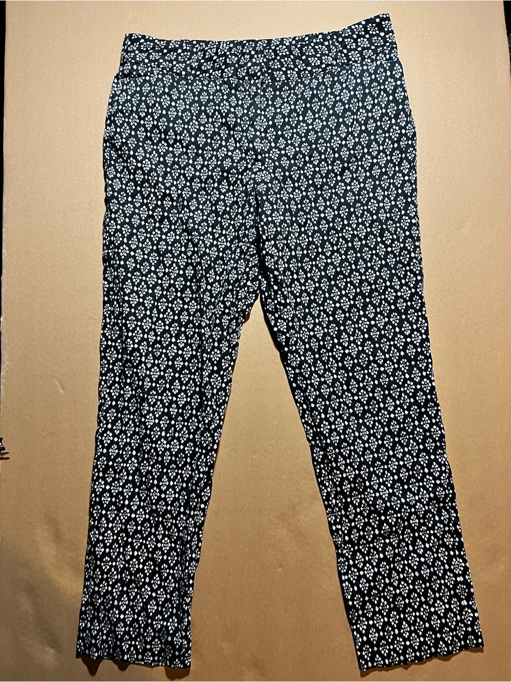 Counterparts Black Pants with White Geometric Print